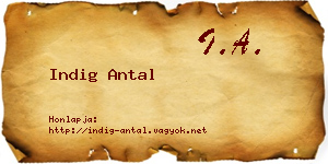 Indig Antal névjegykártya